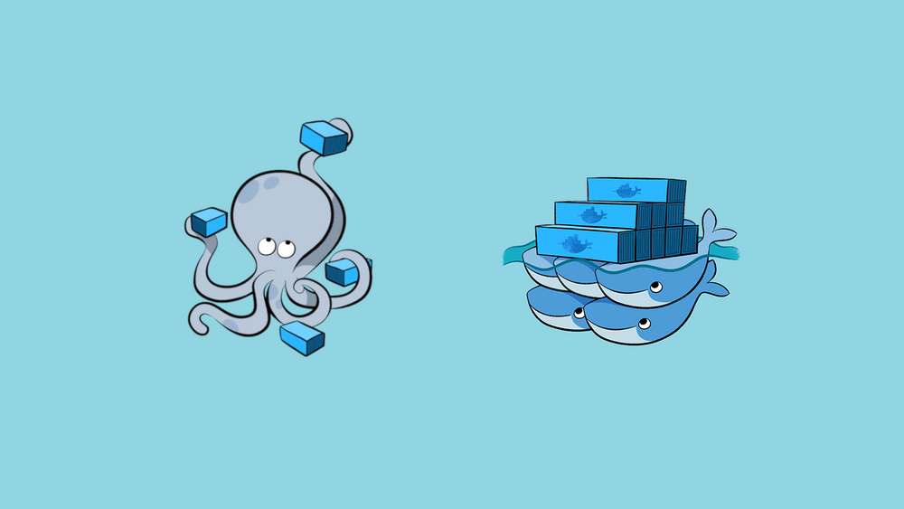 Котики docker. Синий кит docker.